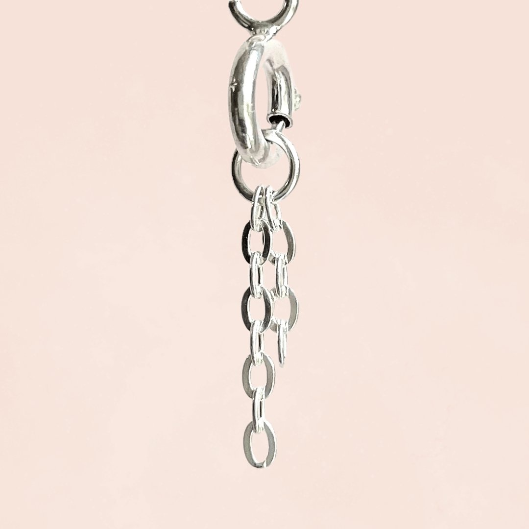 Double Chain Charm (Sterling Silver) - Teeny Bead Co.