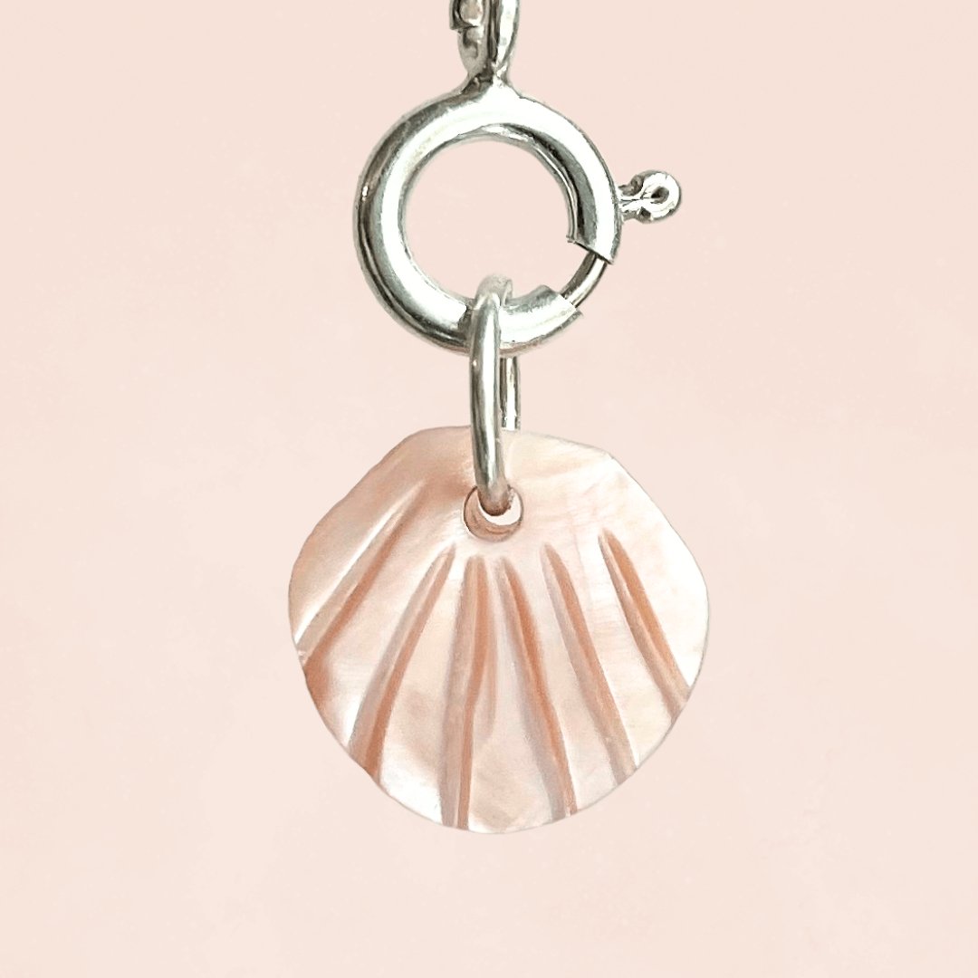 Mother of Pearl Pink Shell (Sterling Silver) - Teeny Bead Co.