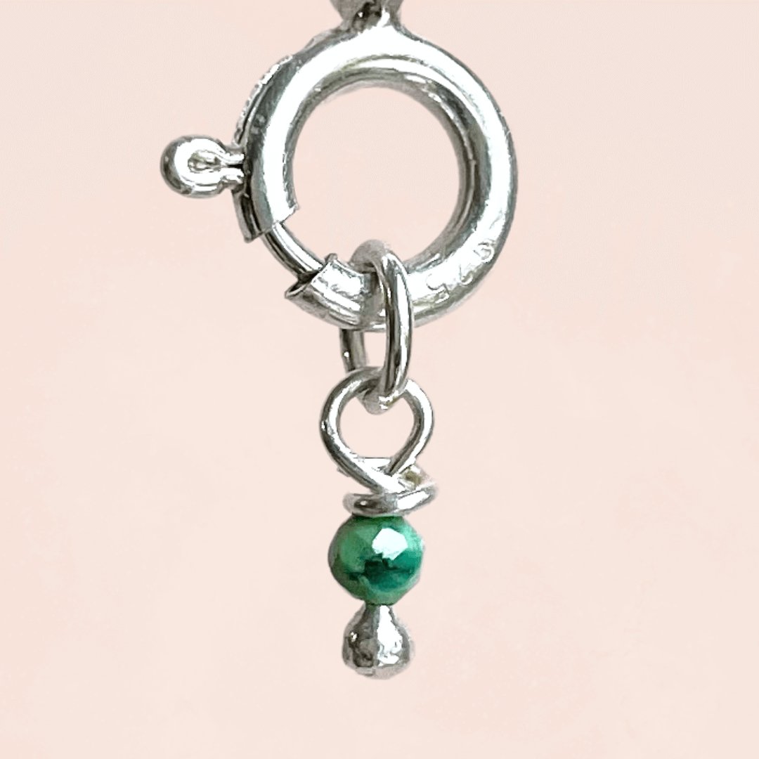 Single 2.25mm Mexican Turquoise (Sterling Silver) - Teeny Bead Co.