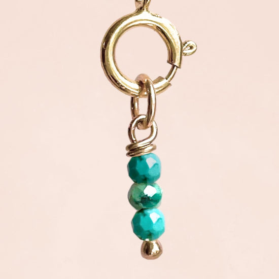 Triple Stacked 2.25mm Mexican Turquoise (14k Gold Filled) - Teeny Bead Co.