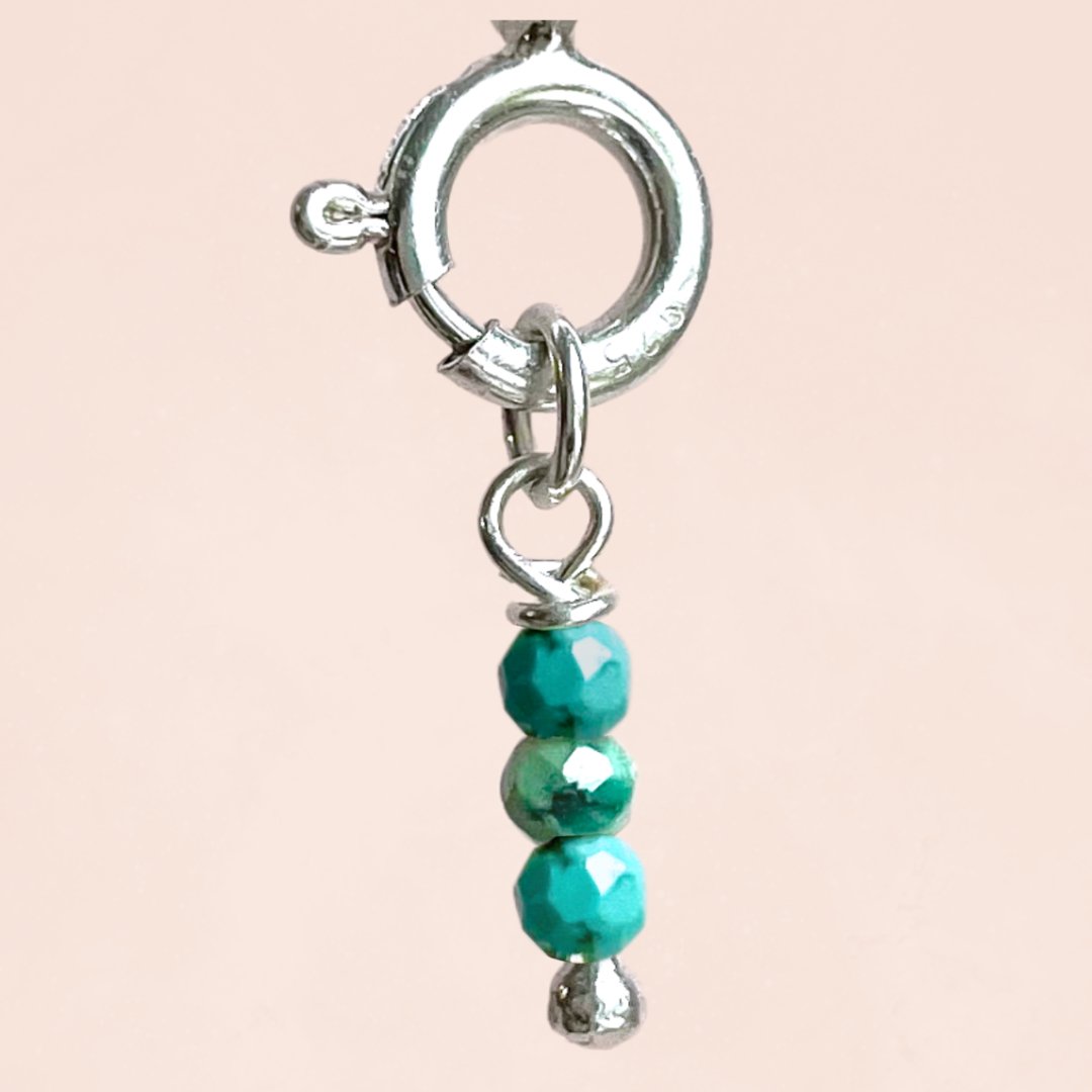 Triple Stacked 2.25mm Mexican Turquoise (Sterling Silver) - Teeny Bead Co.