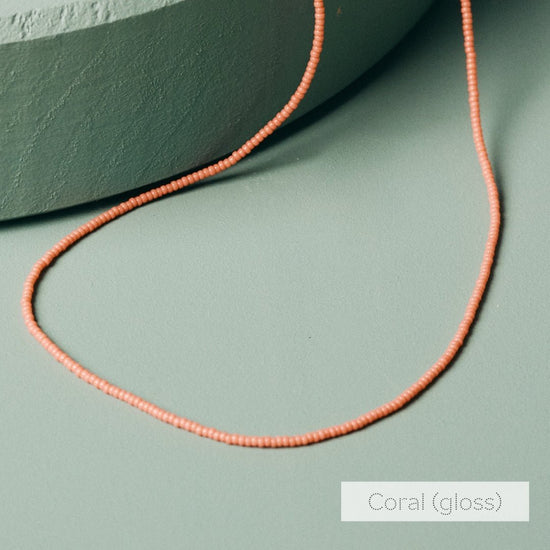 Coral Classic Necklace | 18" | Sterling Silver - Teeny Bead Co.