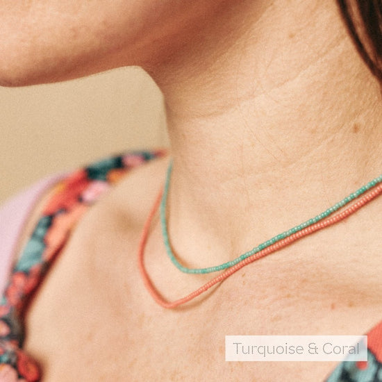 Coral Classic Necklace | 18" | Sterling Silver - Teeny Bead Co.