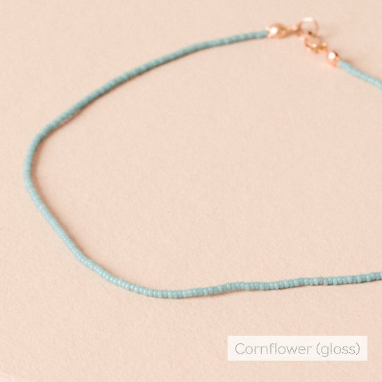 Cornflower Classic Necklace | 16" | Sterling Silver - Teeny Bead Co.