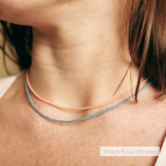 Cornflower Classic Necklace | 16" | Sterling Silver - Teeny Bead Co.