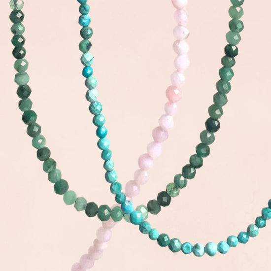 Gemstone Necklace (sterling silver) - Teeny Bead Co.