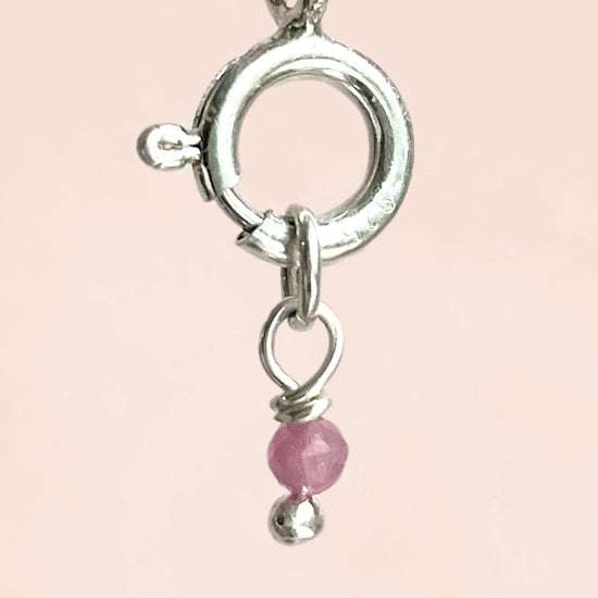 Mauve & Ruby Classic Necklace | 15" | Sterling Silver - Teeny Bead Co.