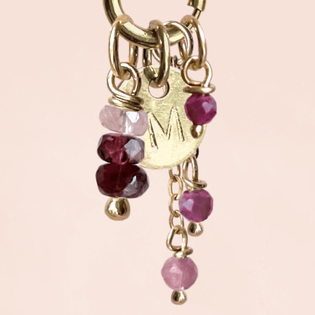 "Purple-pink skies" jumble | 14k gold filled, Pink Tourmaline and African Ruby - Teeny Bead Co.
