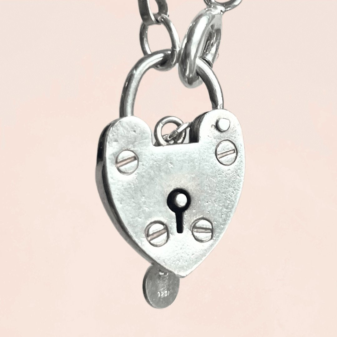 Sterling Silver Heart Lock | Only 1 available - Teeny Bead Co.