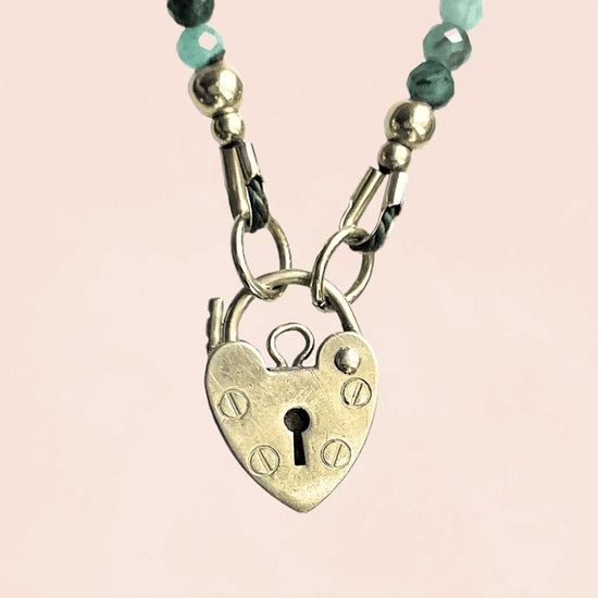 Tiny 9k Solid Gold Heart Lock | Only 1 available - Teeny Bead Co.