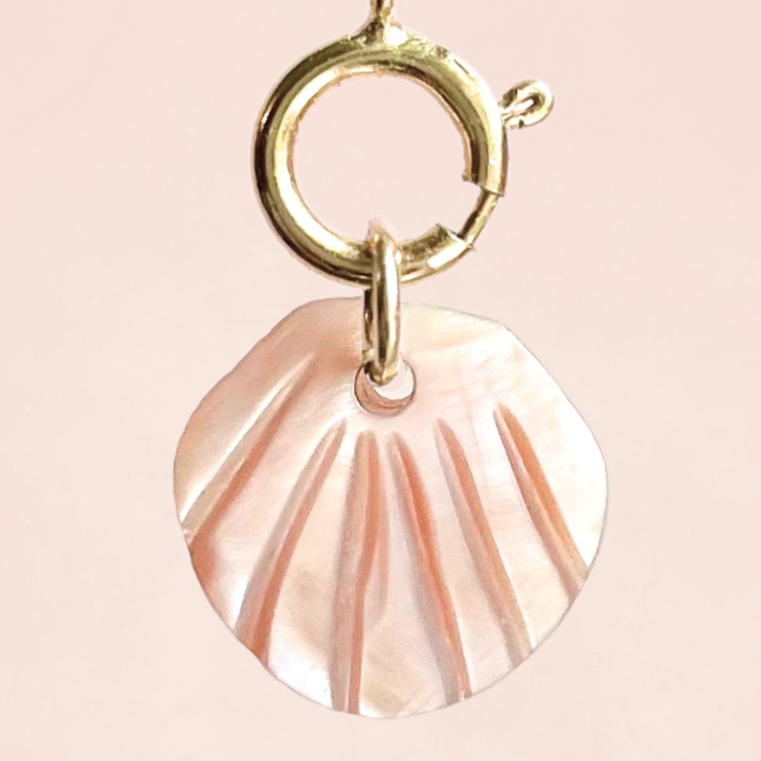 Mother of Pearl Pink Shell (14k Gold Filled) - Teeny Bead Co.