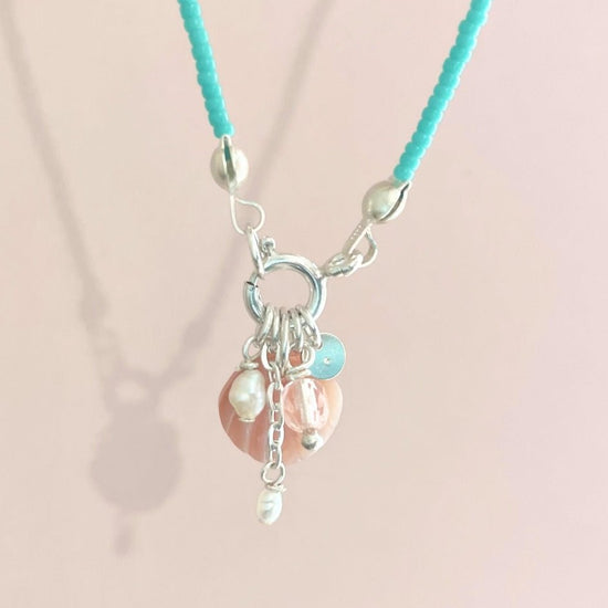 "On waters so inviting" Charm Jumble Necklace | Ready to Ship - Teeny Bead Co.