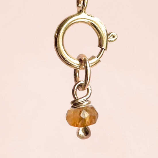 Single 3.5mm Amber Tourmaline (14k Gold Filled) - Teeny Bead Co.