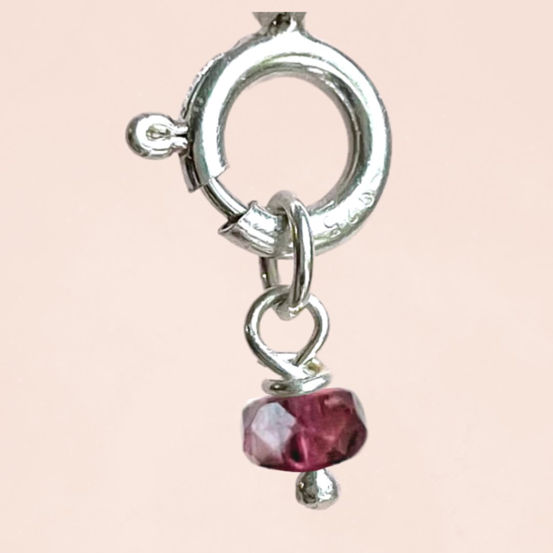 Single 3.5mm Pink Tourmaline (Sterling Silver) - Teeny Bead Co.