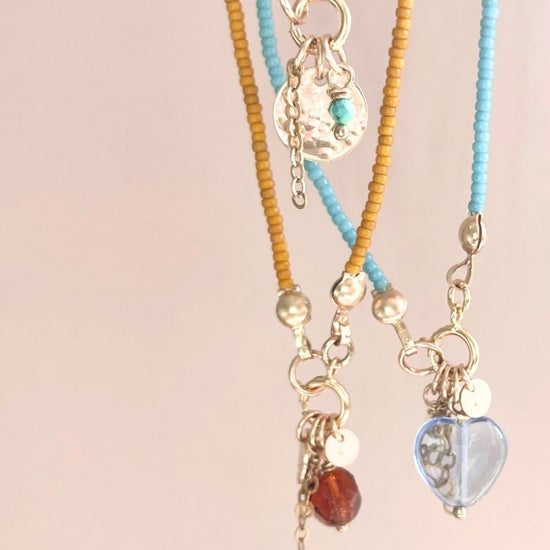 "The rust on your door" Charm Jumble Necklace | Ready to Ship - Teeny Bead Co.